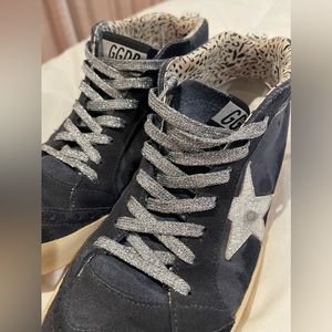 Golden Goose Midstar shoes size 40 navy and silver